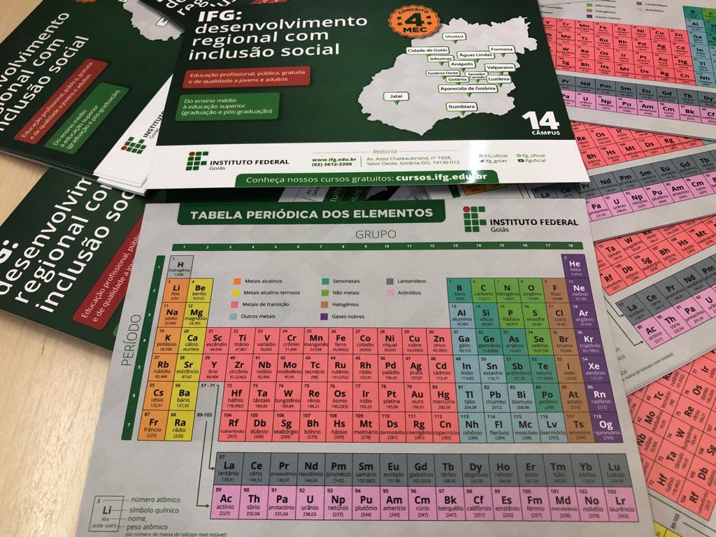 O material impresso será enviado aos câmpus do IFG nos próximos dias para que seja usado em ações de divulgação, a exemplo do Projeto Conhecendo o IFG O material impresso será enviado aos câmpus do IFG nos próximos dias para que seja usado em ações de divulgação, a exemplo do Projeto Conhecendo o IFG