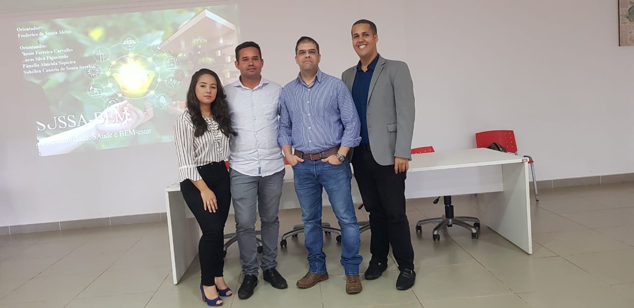(Da esq. p/ dir.): Pâmella Almeida, Jhesso Ferreira, Frederico Aleixo e Lucas Silva (Da esq. p/ dir.): Pâmella Almeida, Jhesso Ferreira, Frederico Aleixo e Lucas Silva