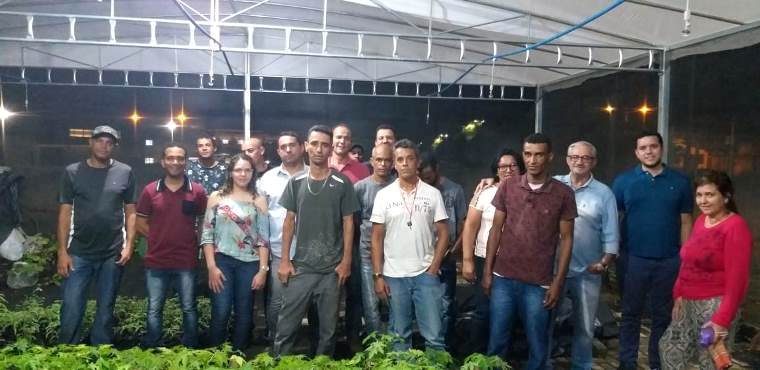 Equipes do IFG e do Itego se encontram na Casa de Vegetação do câmpus Equipes do IFG e do Itego se encontram na Casa de Vegetação do câmpus