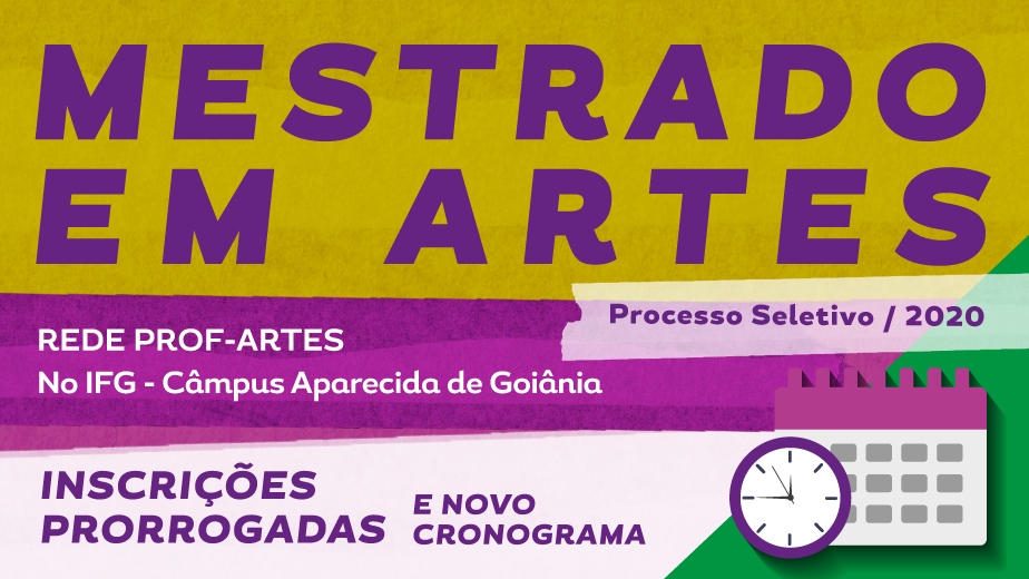 Cronograma do Prof-Artes é alterado