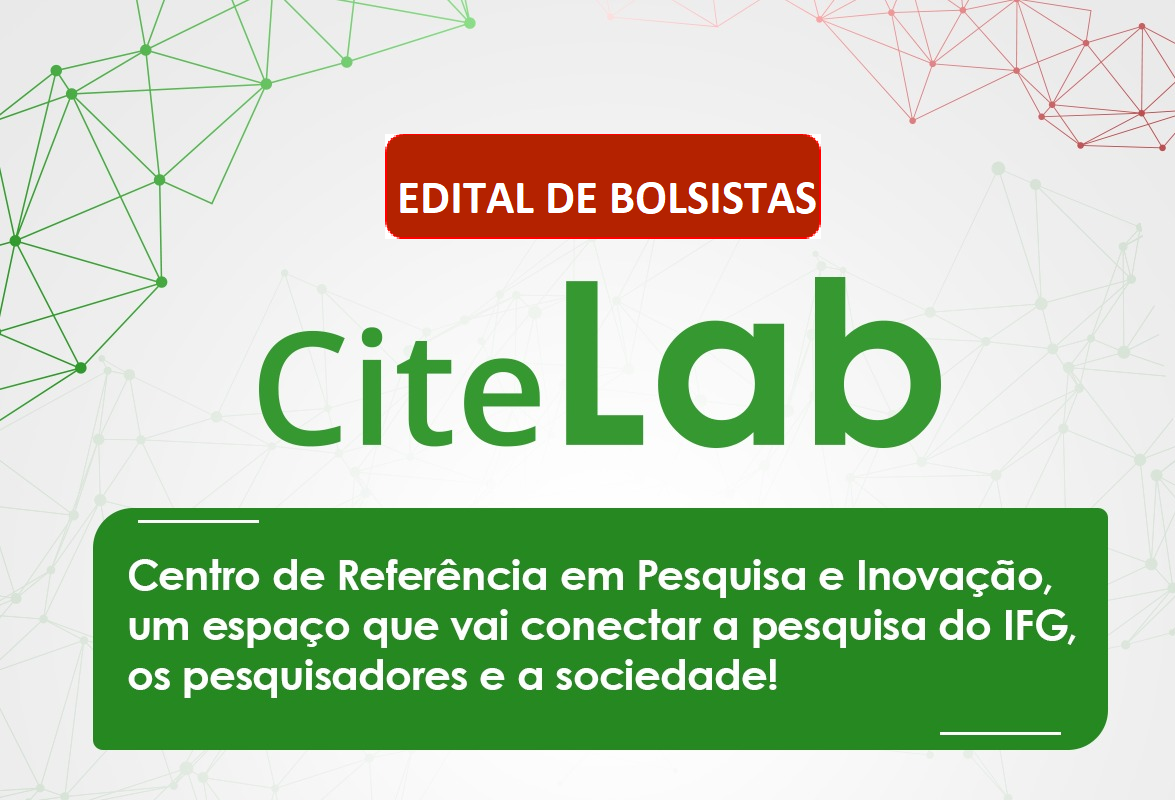 IFG abre chamada para bolsistas do Centro de Referência em Pesquisa IFG abre chamada para bolsistas do Centro de Referência em Pesquisa