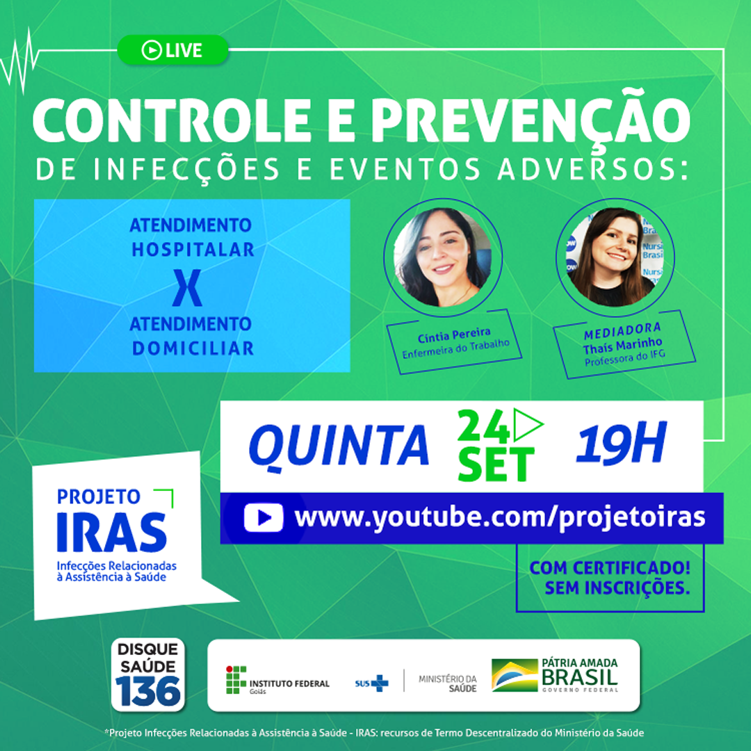 Transmissão ao vivo será feita pelo canal do projeto no YouTube Transmissão ao vivo será feita pelo canal do projeto no YouTube