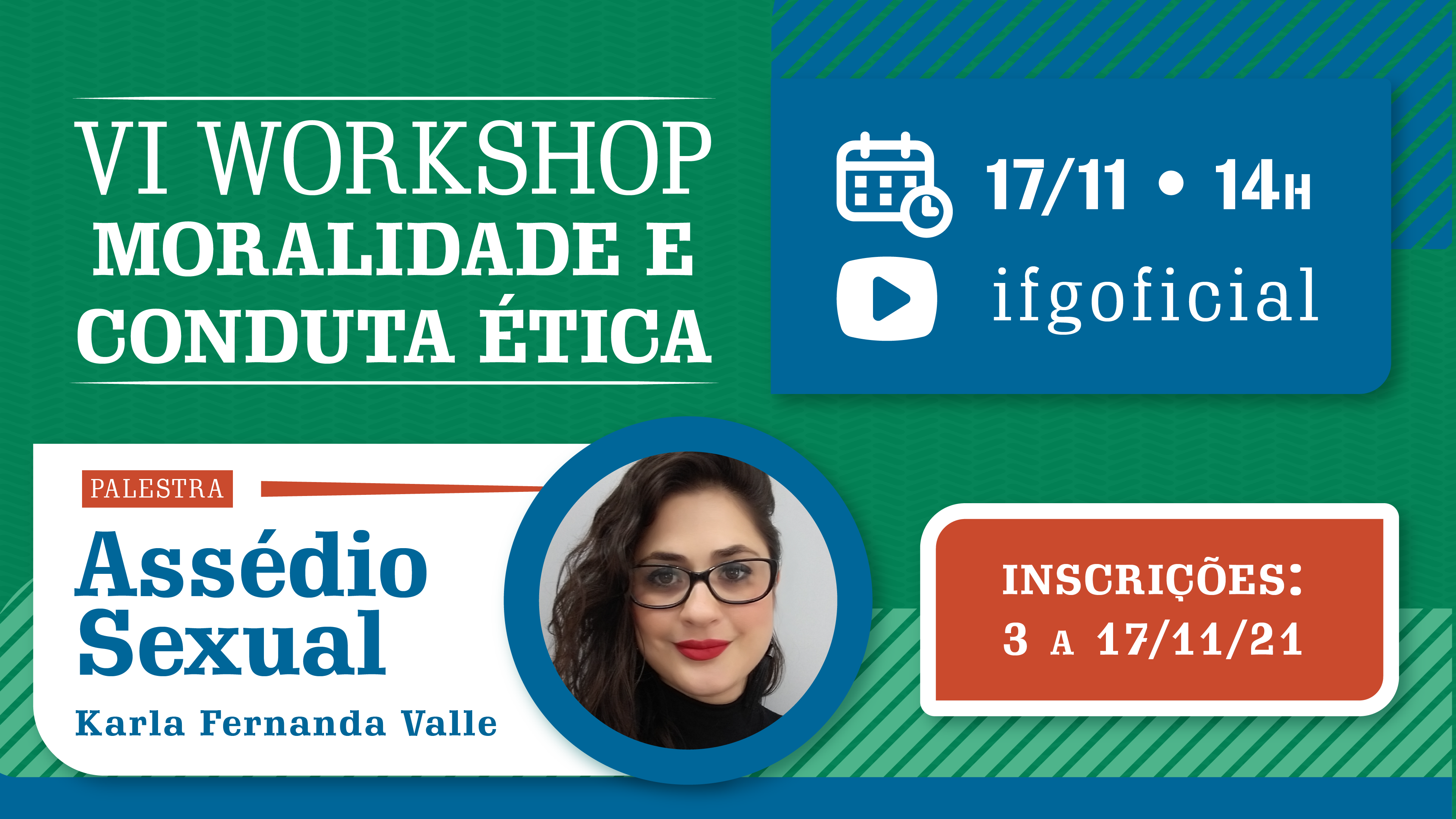 As inscrições devem ser feitas de forma online até o dia 17 de novembro As inscrições devem ser feitas de forma online até o dia 17 de novembro