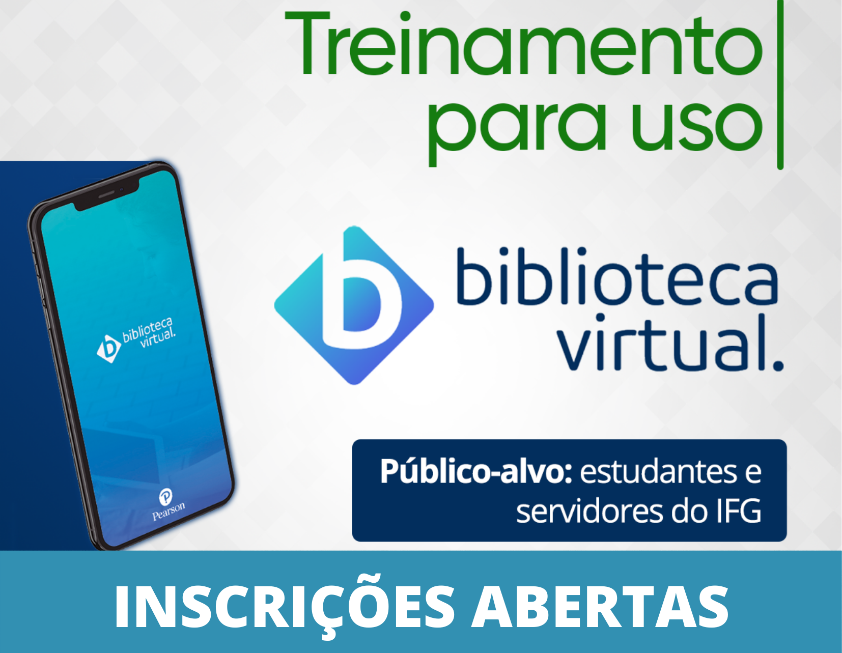 Inscrições abertas para treinamento para uso da biblioteca virtual Inscrições abertas para treinamento para uso da biblioteca virtual