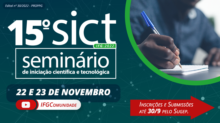 Evento é destinado aos participantes dos programas de iniciação científica e tecnológica Evento é destinado aos participantes dos programas de iniciação científica e tecnológica