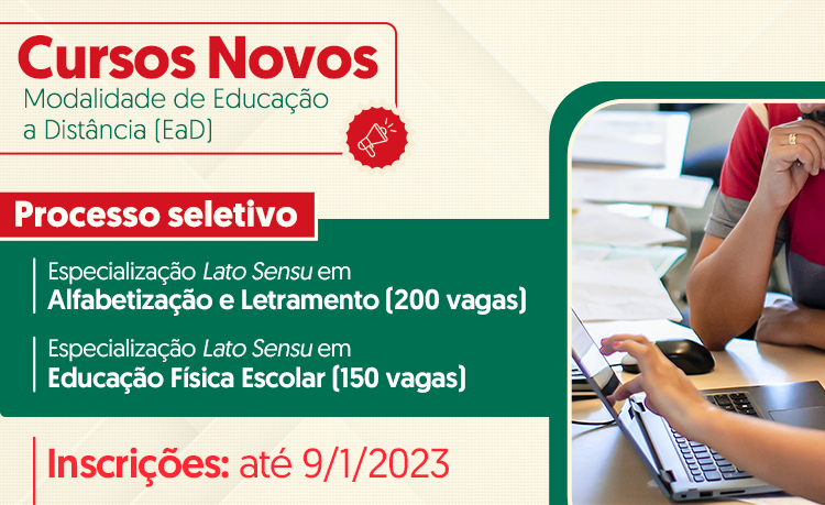 Inscrições abertas para duas novas especialização a distância 