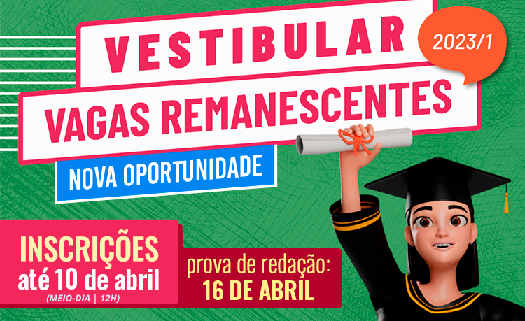 As inscrições, que são gratuitas, podem ser feitas até as 12h do dia 10 de abril As inscrições, que são gratuitas, podem ser feitas até as 12h do dia 10 de abril