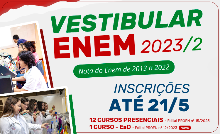 Inscrições para o VestEnem 2023/2 até 21 de maio Inscrições para o VestEnem 2023/2 até 21 de maio