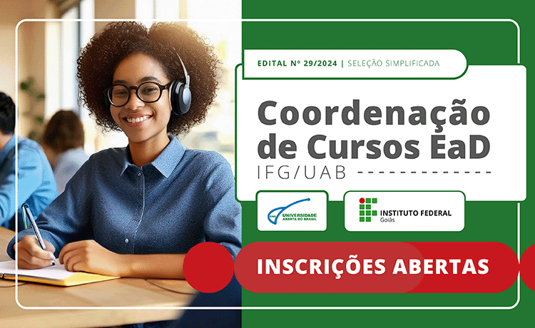 Inscrições abertas para 3 vagas de coordenadores de cursos ofertados em parceria com a UAB Inscrições abertas para 3 vagas de coordenadores de cursos ofertados em parceria com a UAB