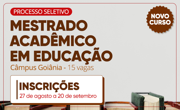 É o primeiro mestrado acadêmico do Instituto Federal de Goiás (IFG), que se soma aos mestrados profissionais já em funcionamento