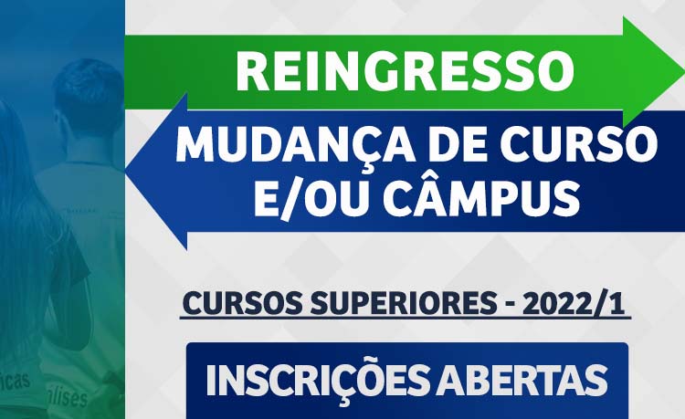 O processo seletivo é destinado exclusivamente aos alunos dos cursos superiores de graduação que queiram reingressar ou mudar de curso/câmpus O processo seletivo é destinado exclusivamente aos alunos dos cursos superiores de graduação que queiram reingressar ou mudar de curso/câmpus