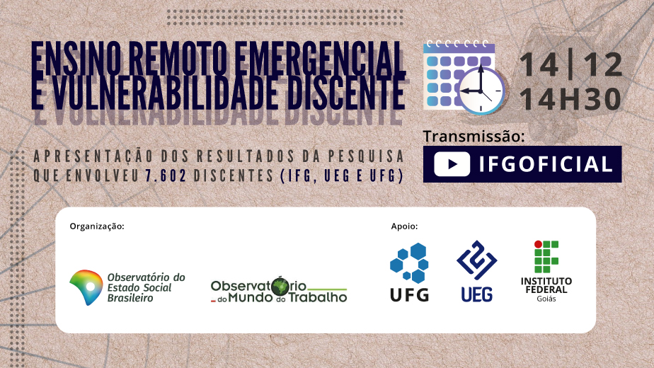 Evento online apresenta dados de pesquisa Evento online apresenta dados de pesquisa