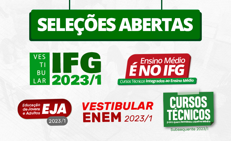 Confira os processos seletivos abertos no IFG