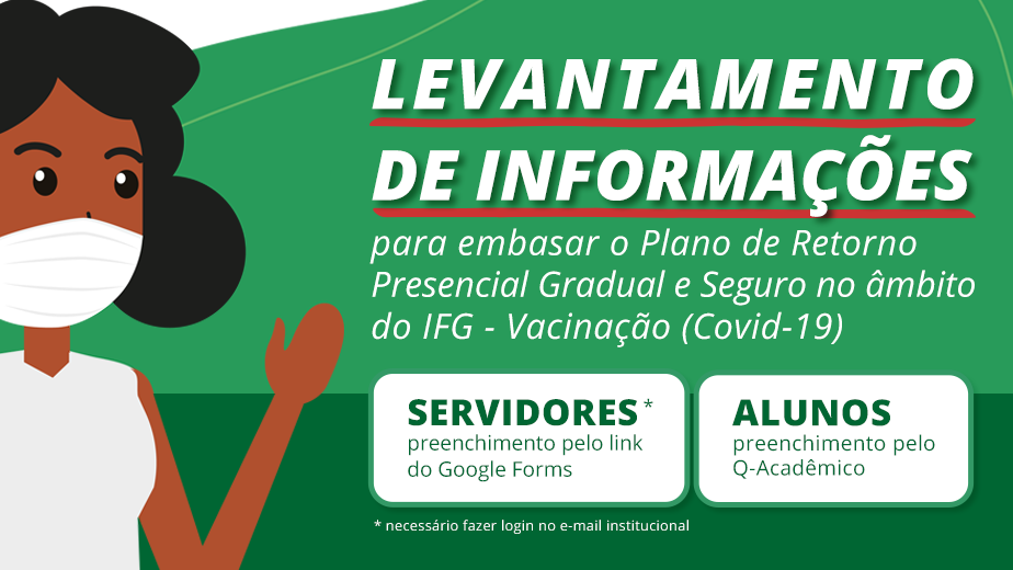 Servidores, estagiários e estudantes devem preencher o questionário até o dia 25 de agosto. Estagiários devem preencher o mesmo questionário dos servidores. Alunos preenchem pelo Q-Acadêmico. Servidores, estagiários e estudantes devem preencher o questionário até o dia 25 de agosto. Estagiários devem preencher o mesmo questionário dos servidores. Alunos preenchem pelo Q-Acadêmico.