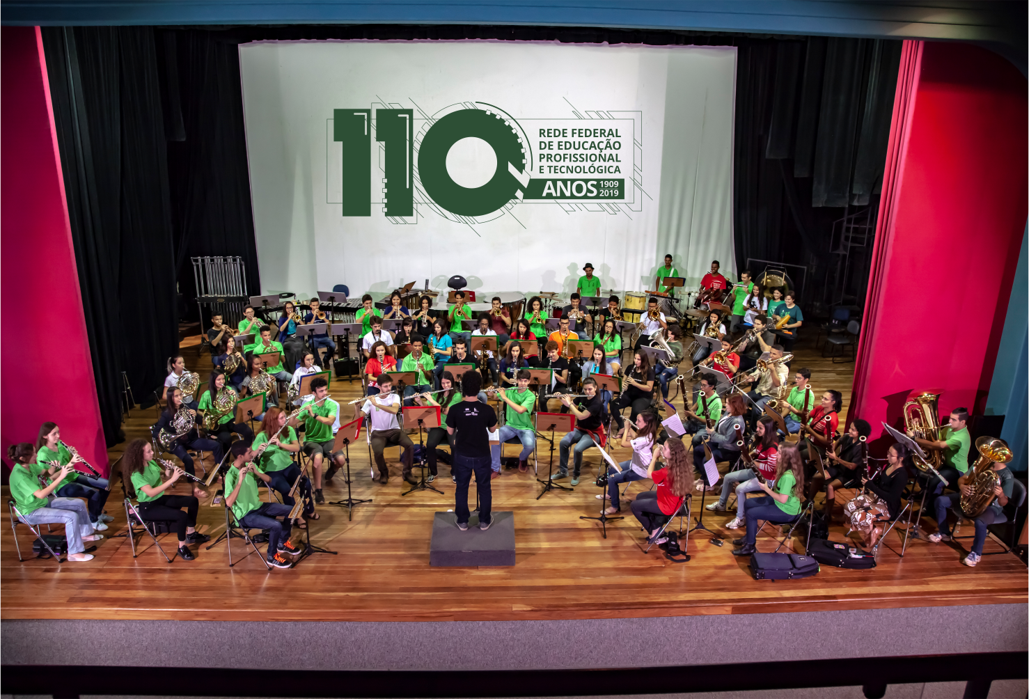 Banda Nilo Peçanha, do Câmpus Goiânia, faz concerto para celebrar os 110 anos da Rede Federal