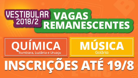 Vagas remanescentes para licenciaturas Vagas remanescentes para licenciaturas